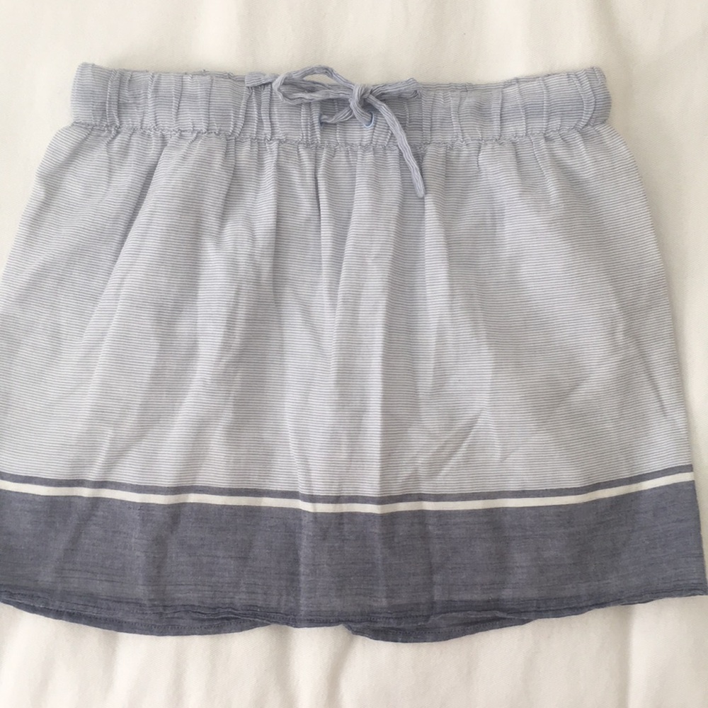 J. Crew Blue and White Striped Skirt XXS